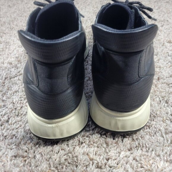 ECCO ST.1 High Men's Black Casual Shoes Sneakers Leather - Picture 2 of 9